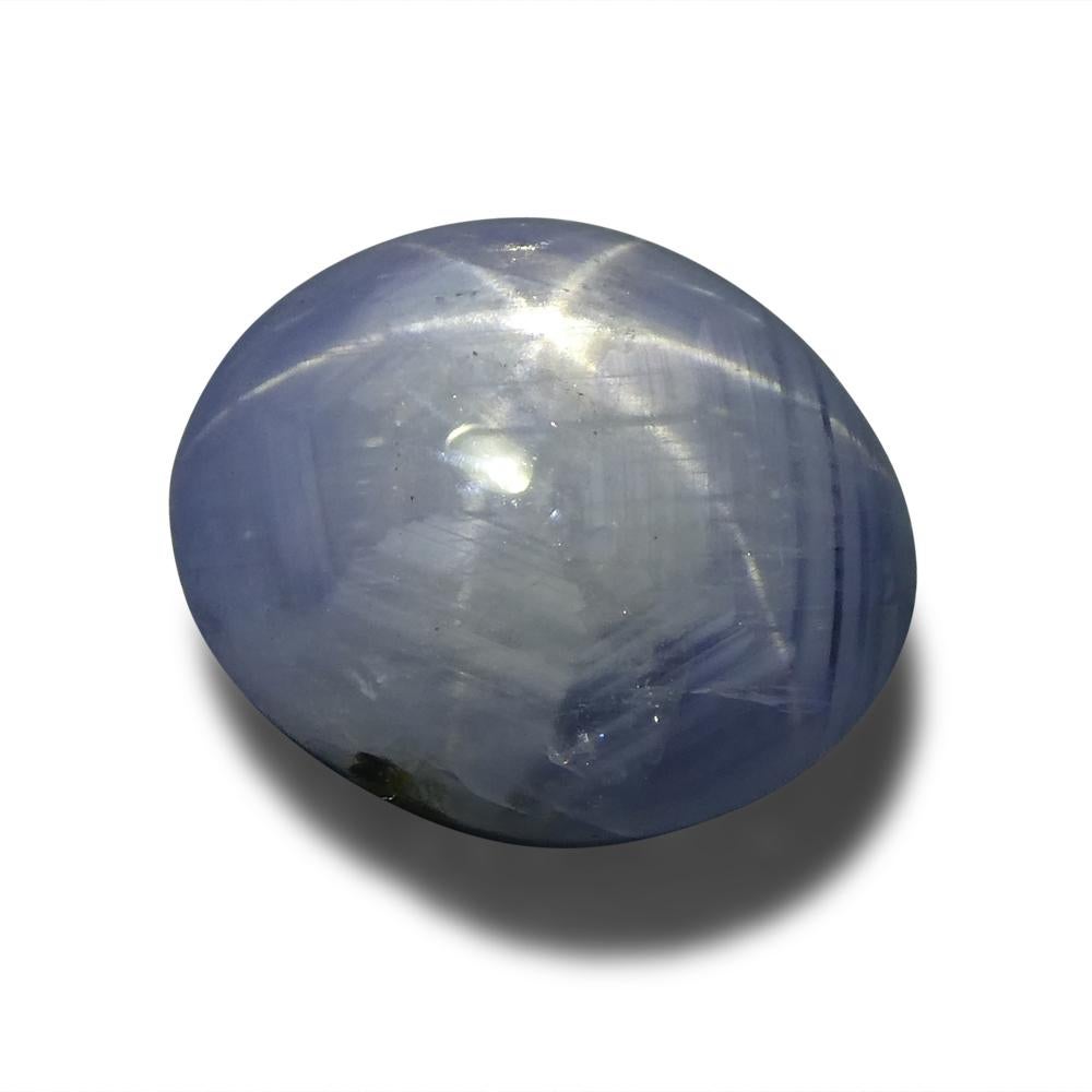8.95ct Oval Cabochon Blue Star Sapphire from Sri Lanka, Unheated For Sale 2