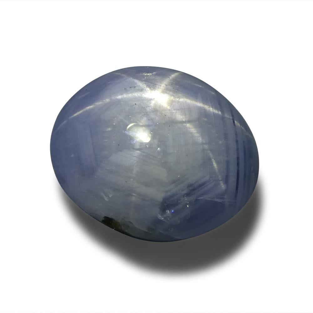 8.95ct Oval Cabochon Blue Star Sapphire from Sri Lanka, Unheated For Sale 3