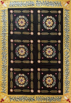 896 - French "Petit Point" Aubusson Rug, 19th Century 