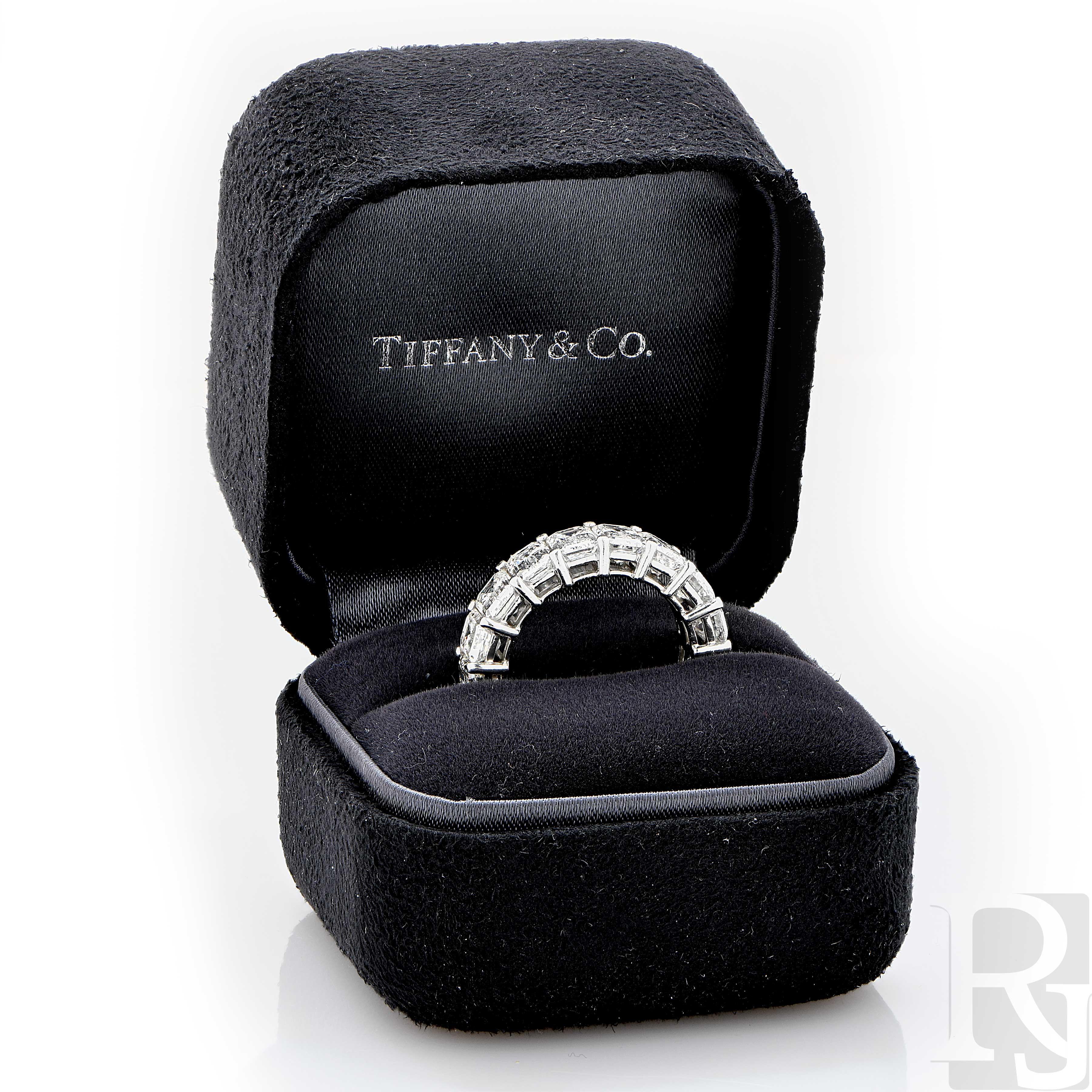 Modern 8.98 Carat Tiffany & Co. Diamond Eternity Band in Platinum