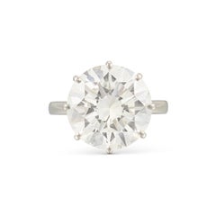 8.99 Carat Round Brilliant Statement Brilliant White VVS Diamond Ring