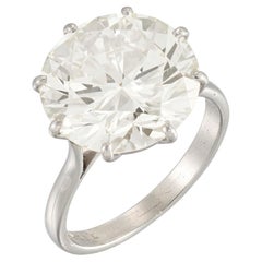 8.99 Carat Round Brilliant Statement Brilliant White VVS Diamond Ring