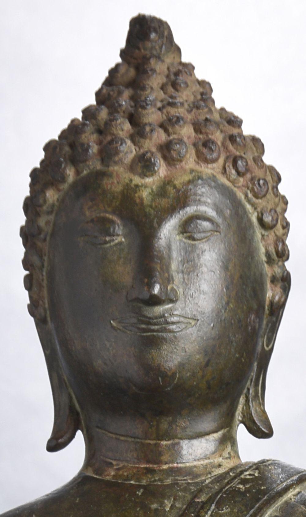 13th/early 14th C' Sukothai Walking Buddha, 8993 For Sale 6