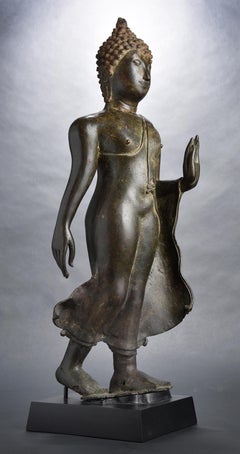 13th/early 14th C' Sukothai Walking Buddha, 8993