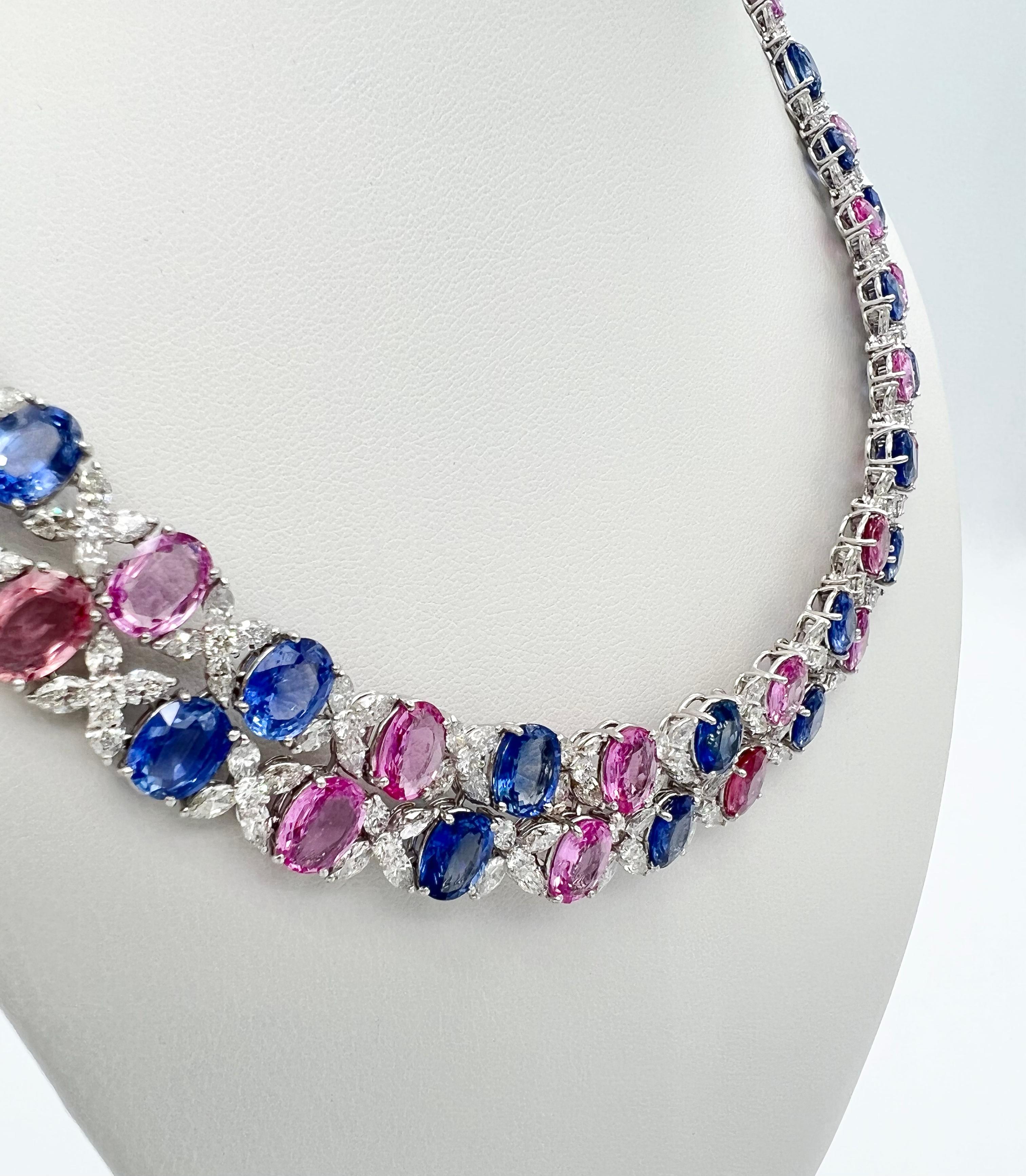 multicolor diamond necklace