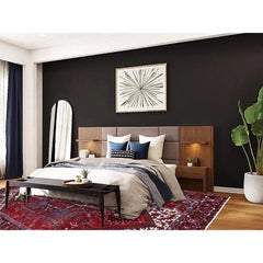 8'9"x10'10" Upsdell Red Soft Wool Semi Antique Nomad Art Worn Down Oriental Rug