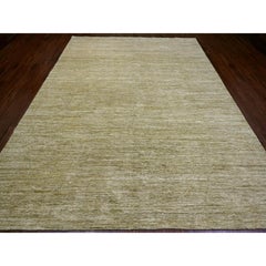 8'9 "x11'7" Brown Solid Muster Hand geknüpft Hand gesponnen Ghazni Wolle Orientteppich