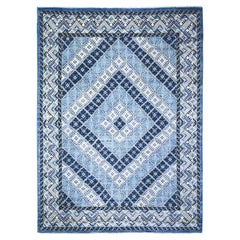 8'9 "x11'9" Kleiner Junge Blau, Anatolisches Dorf Inspiriert Weiche Wolle Handgeknüpft Ru