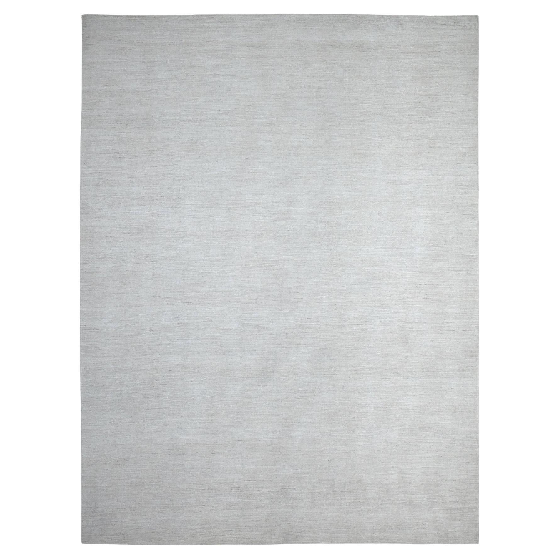 8'9 "x11'9" Titan Blanc Pure et Douce Laine Moderne Tapis Oriental Peshawar en vente