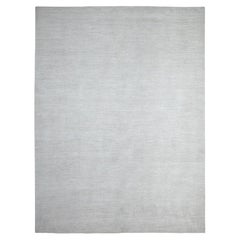 8'9"x11'9" Titan White Pure And Soft Wool Modern Peshawar Oriental Rug