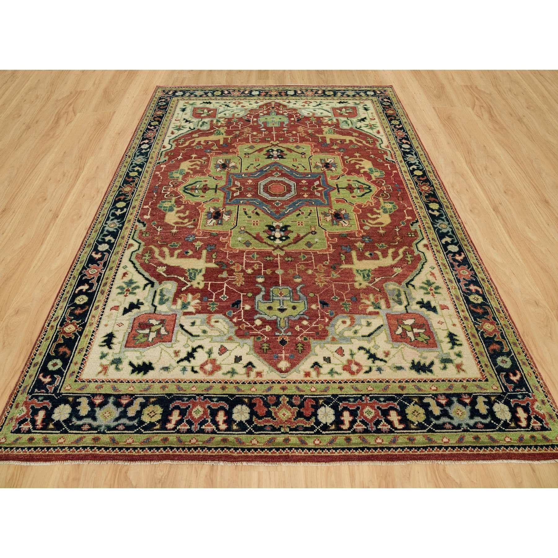 This is a truly genuine one-of-a-kind Hand Knotted Serapi Heriz Large Medallion Design Pure Wool Hand-Knotted Oriental Rug. It has been Knotted for months and months in the centuries-old weaving craftsmanship techniques by expert artisans.
Primary