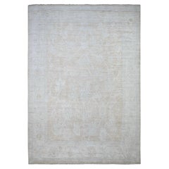 8'9 "x12'5" Arancione Albicocca Sbiadito Tappeto Orientale Afgano Angora Oushak Lana Lucida