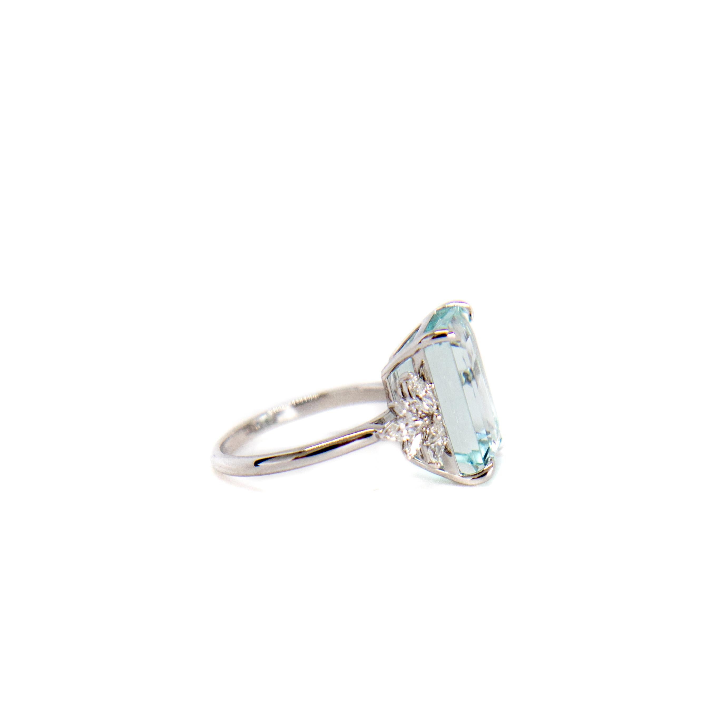 aquamarine marquise engagement ring