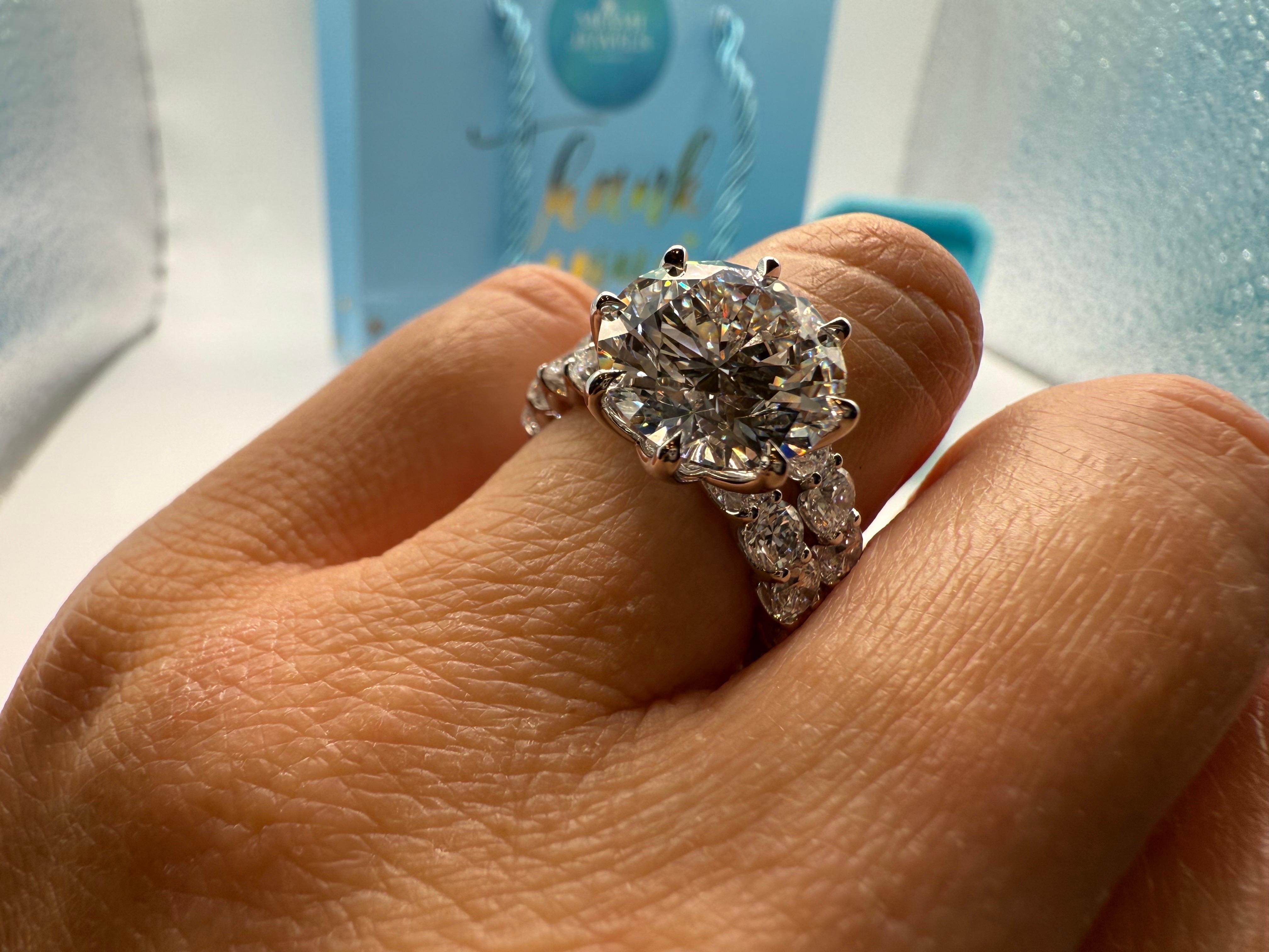 Bague de diamant 8ct Bague de fiançailles GIA en vente 5
