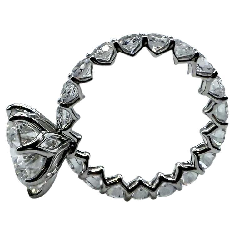 Bague de diamant 8ct Bague de fiançailles GIA en vente