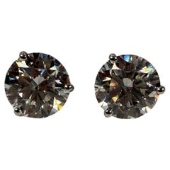 8ct Diamond studs GIA certified SI2 G diamond earrings 18KT white gold