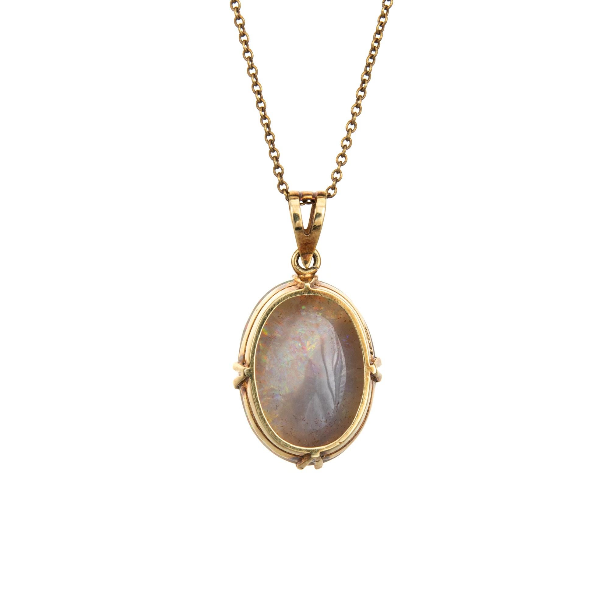 vintage opal pendant