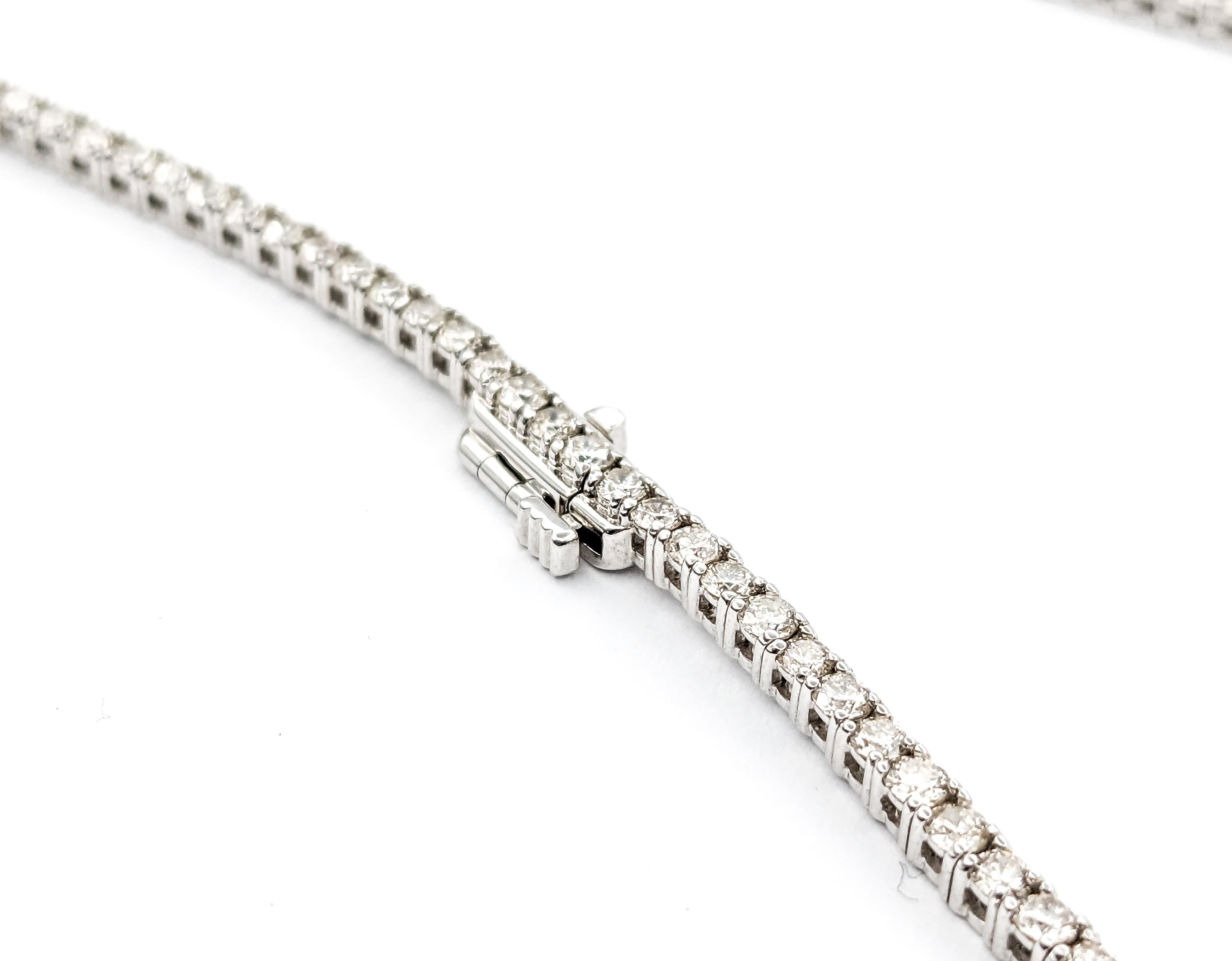 8ctw Diamond Tennis Necklace in White Gold For Sale 1