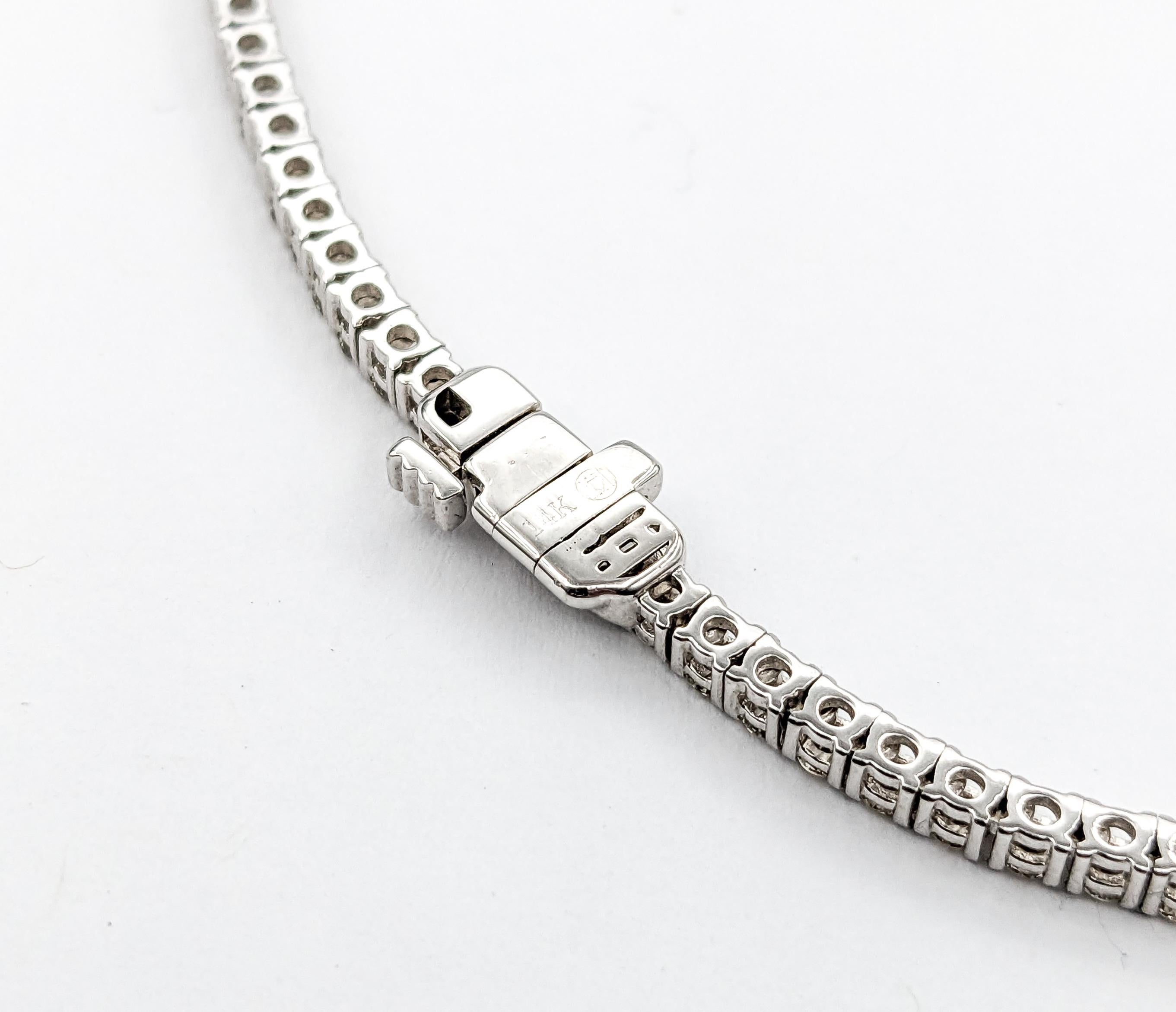 8ctw Diamond Tennis Necklace in White Gold For Sale 2