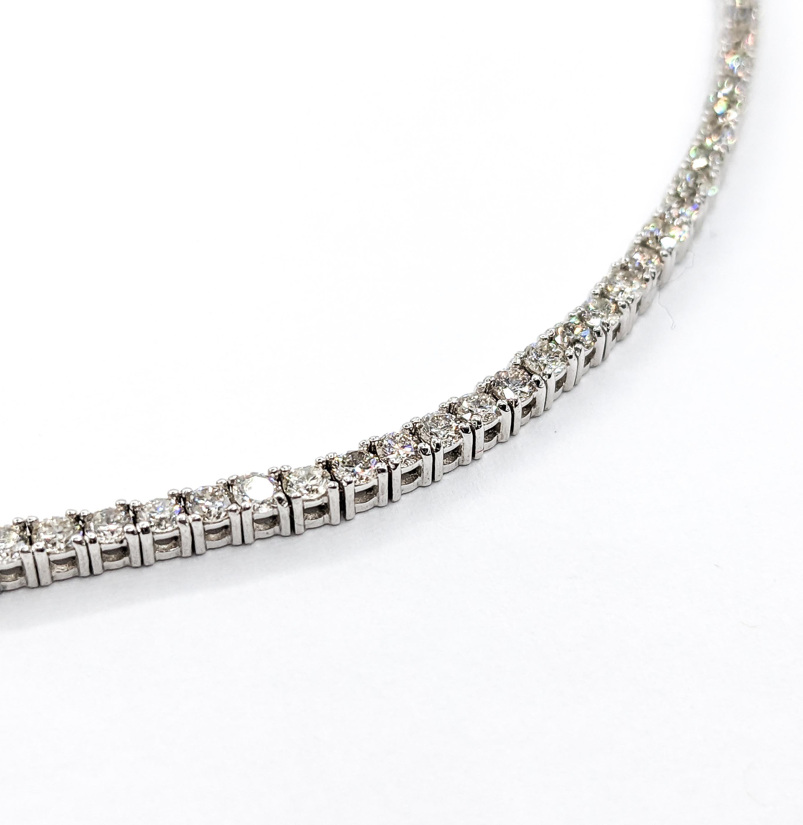 8ctw Diamond Tennis Necklace in White Gold For Sale 3