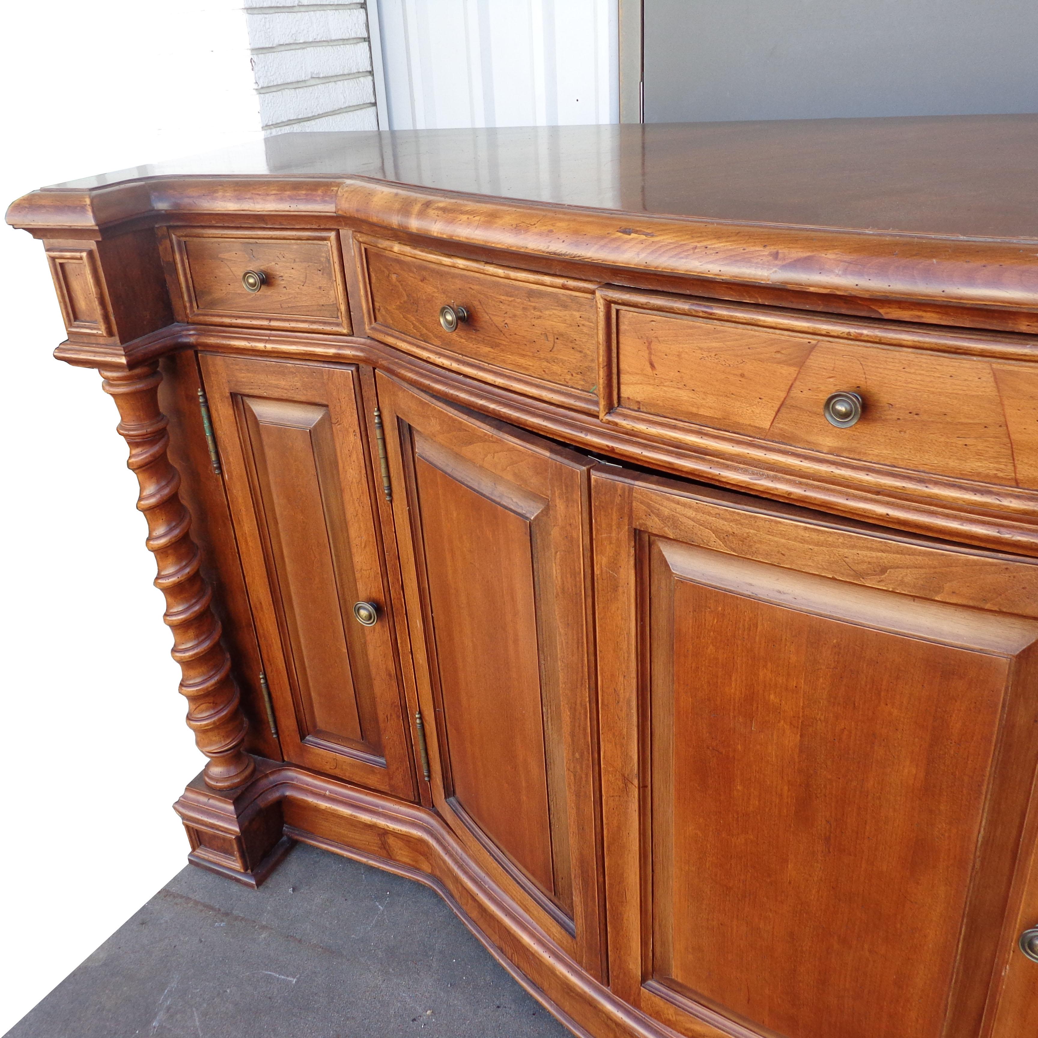 Carved English Style Sideboard Server Buffet For Sale 1