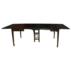 Expandable Vintage Midcentury Baker Michael Taylor Far East Dining Table