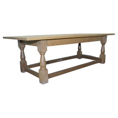 8ft Long Golden Oak and Ash Dining Table