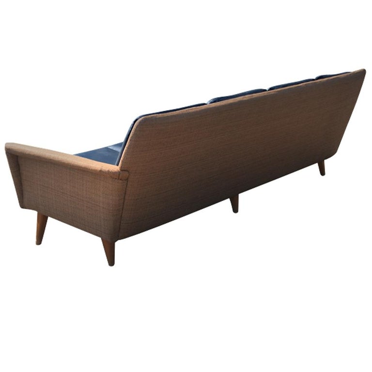 Mid-Century Modern Swedish Dux Leather Sofa by Folke Ohlsson For Sale