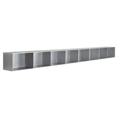 8G Wall-Mounted Shelf in Waxed Aluminum Plate by Jonathan Nesci
