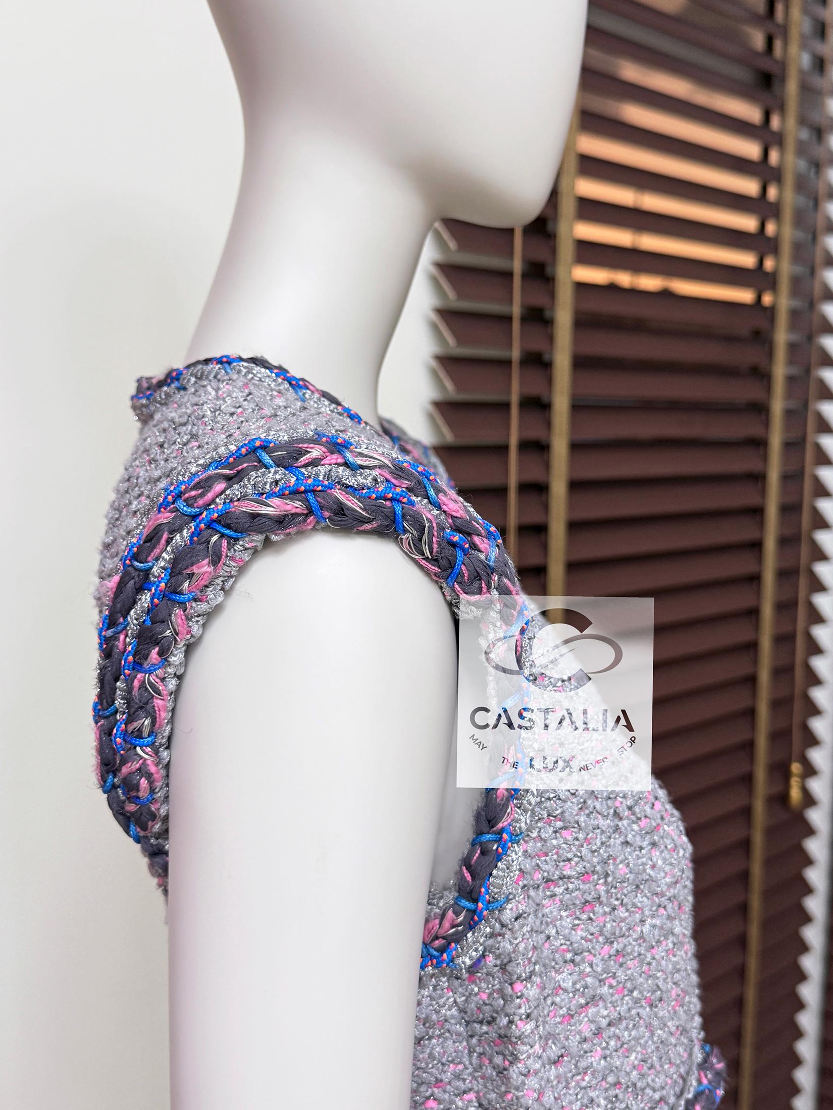 8K$ Cara Delevingne Stile Nuovo Abito in Tweed 42 FR 5