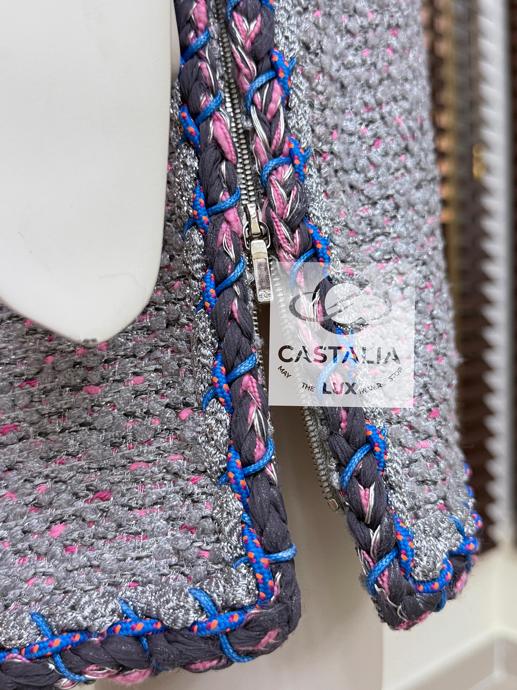 8K$ Cara Delevingne Style New Runway Tweed Dress 42 FR 6