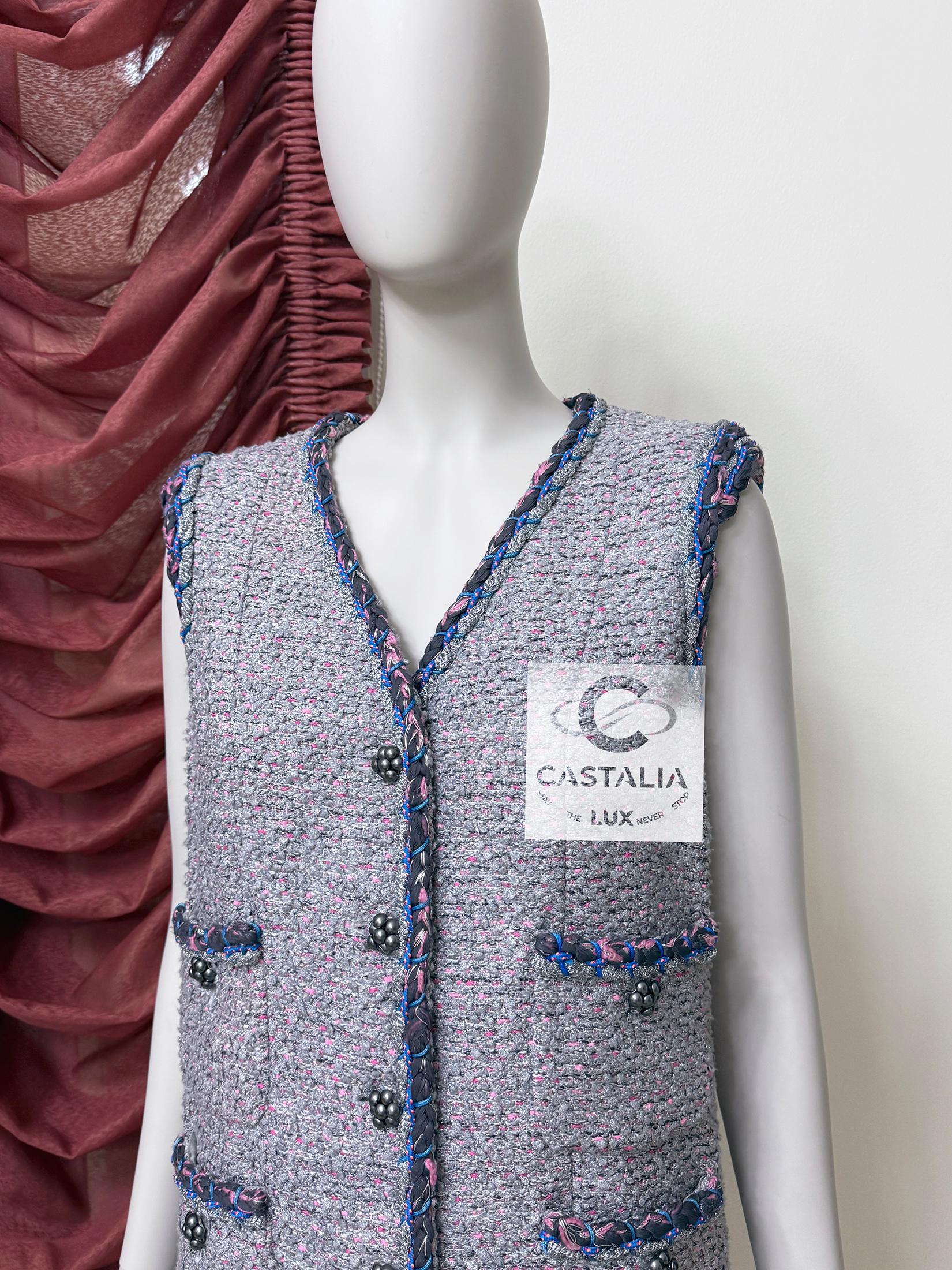 8K$ Cara Delevingne Stile Nuovo Abito in Tweed 42 FR 8