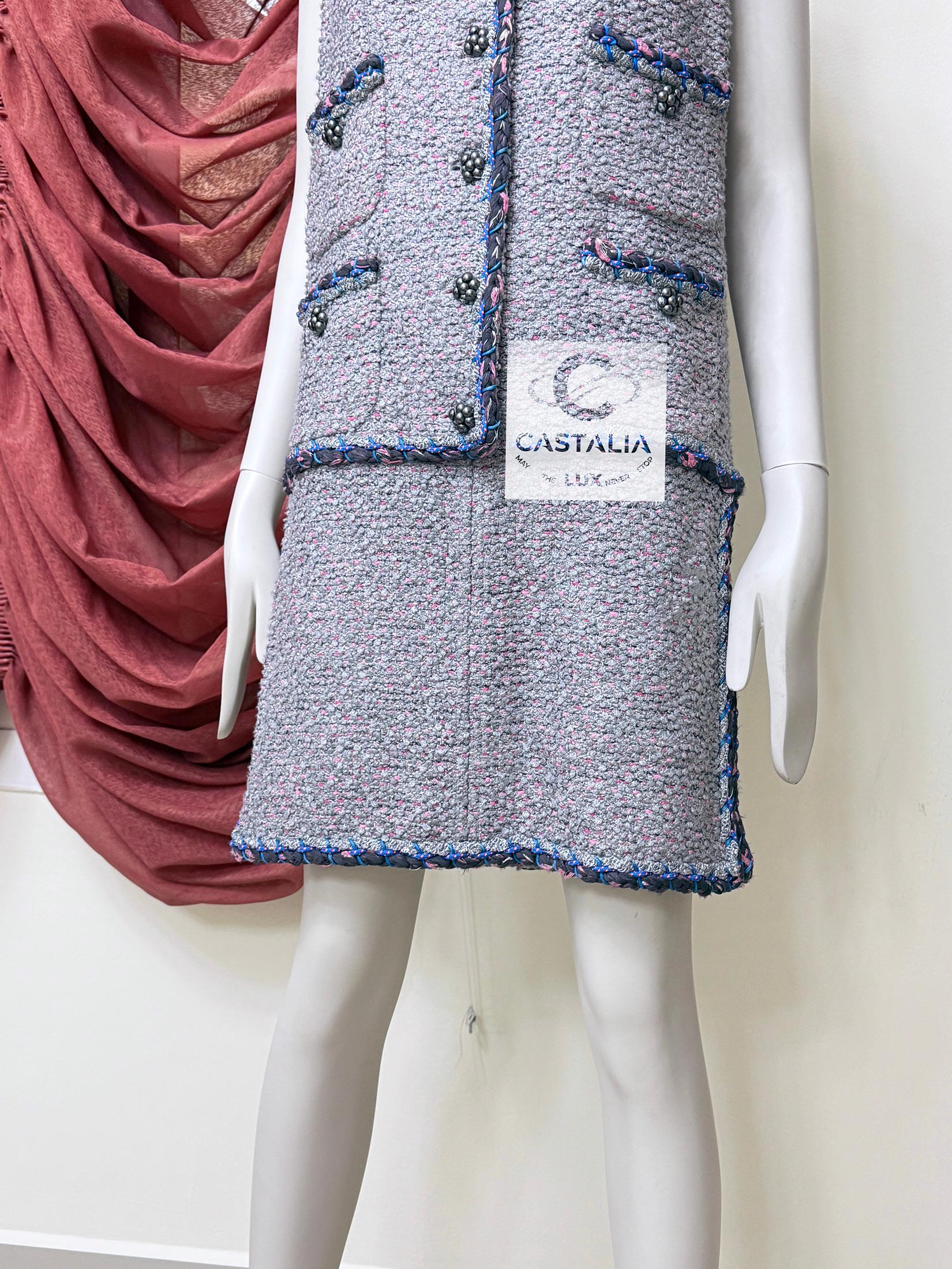 8K$ Cara Delevingne Stile Nuovo Abito in Tweed 42 FR 10