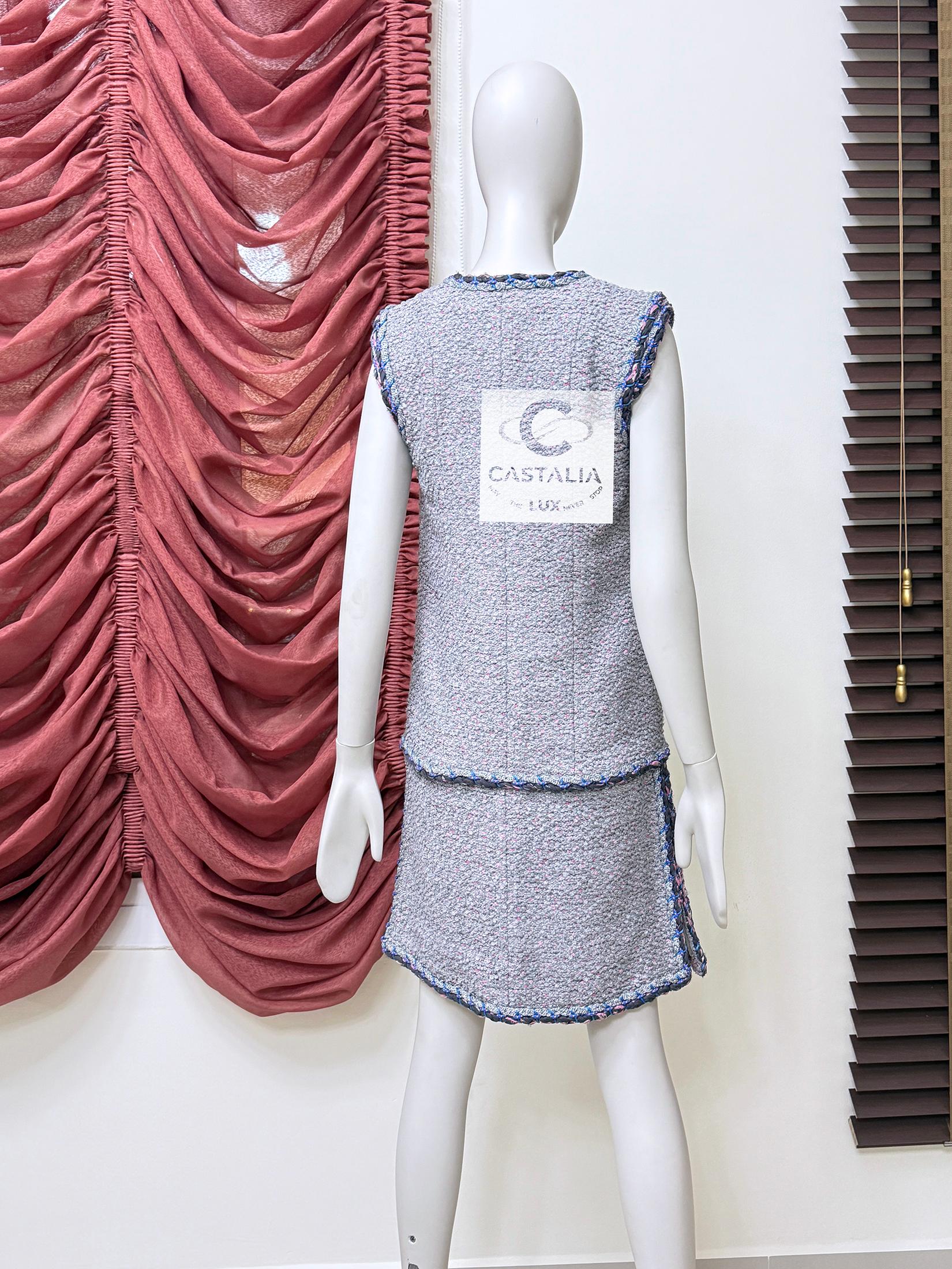 8K$ Cara Delevingne Stile Nuovo Abito in Tweed 42 FR 11