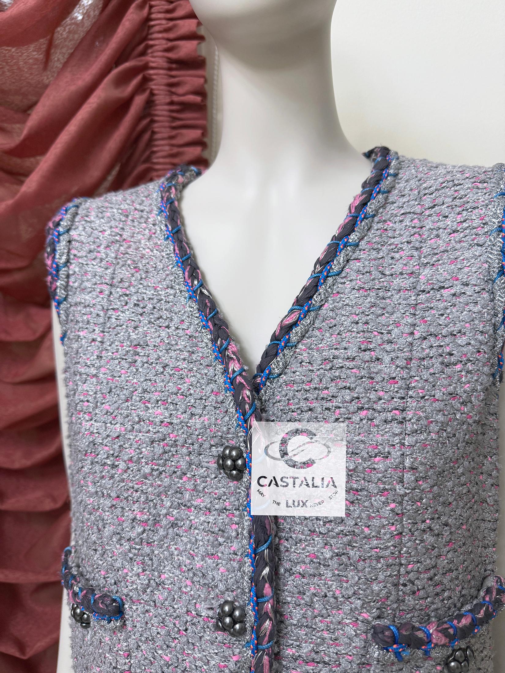 8K$ Cara Delevingne Stile Nuovo Abito in Tweed 42 FR 12