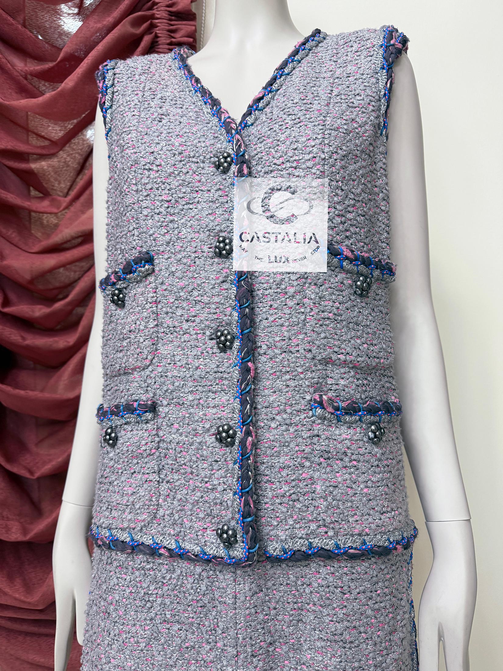 8K$ Cara Delevingne Stile Nuovo Abito in Tweed 42 FR 1