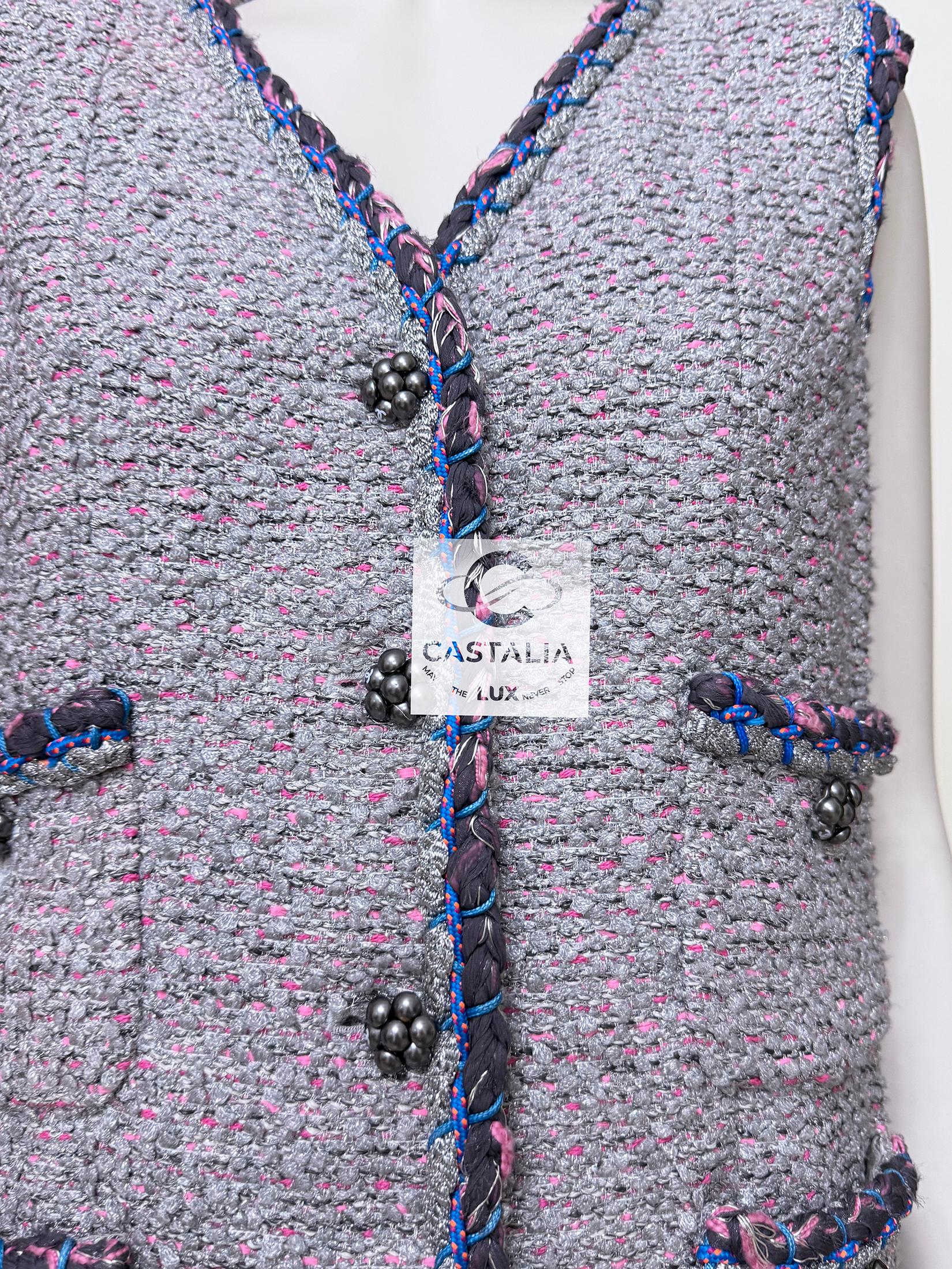 8K$ Cara Delevingne Stile Nuovo Abito in Tweed 42 FR 3