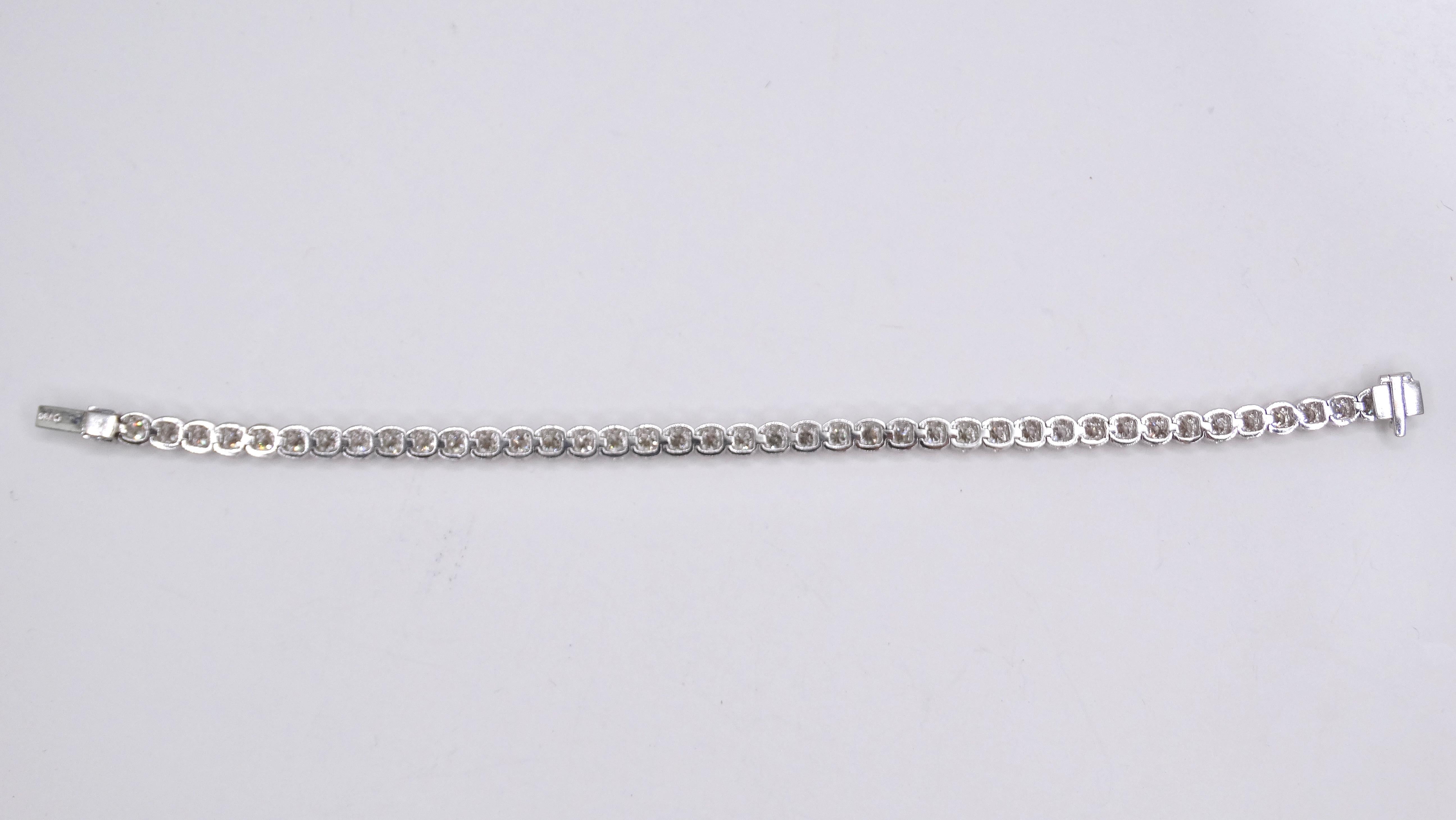 8k Diamond Tennis Bracelet In Excellent Condition In Scottsdale, AZ