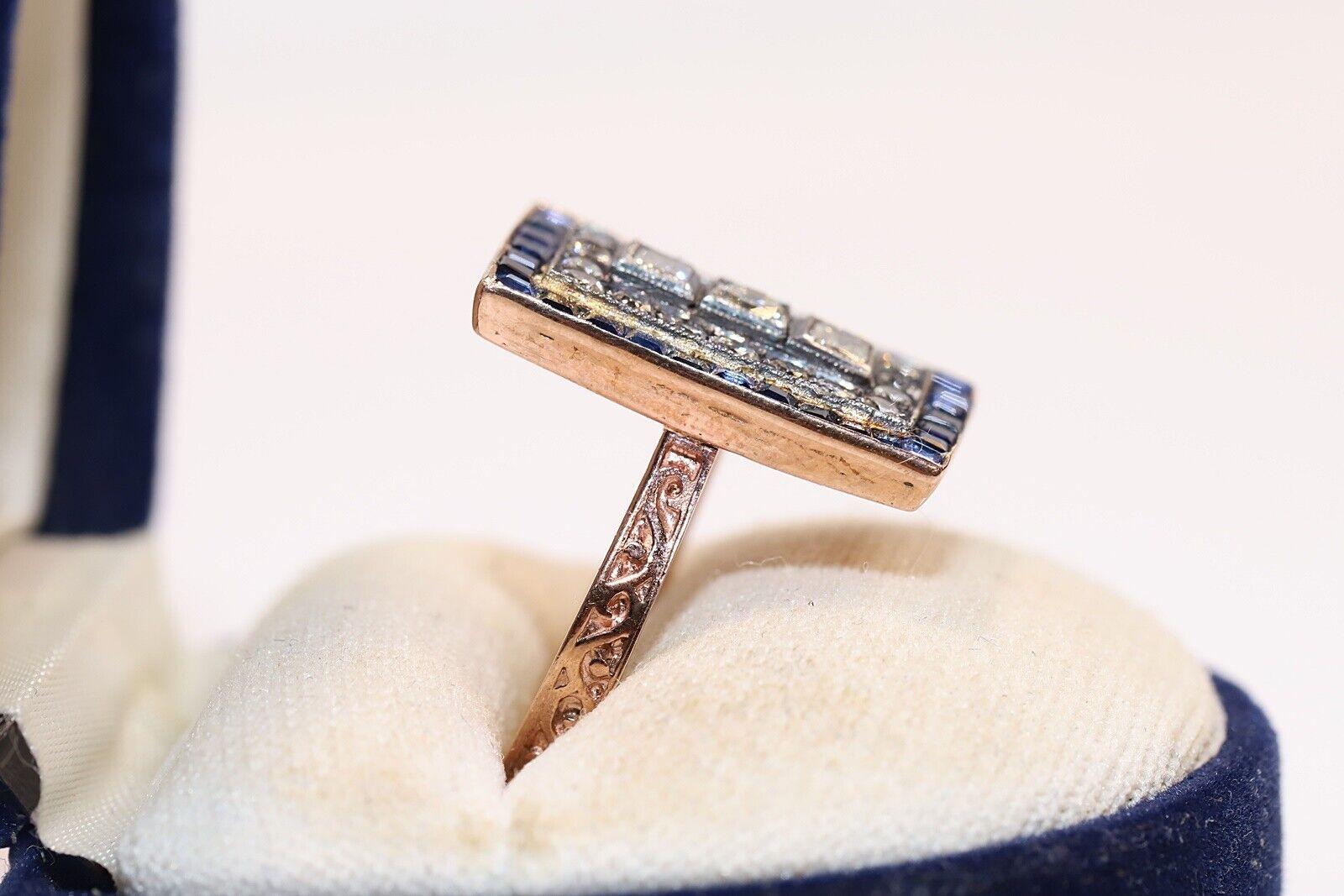 8k Roségold Neu hergestellter natürlicher Diamant und Saphir im Kaliberschliff Dekorierter Ring (Moderne) im Angebot