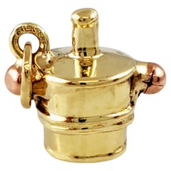 Charm a forma di secchiello per il ghiaccio in oro giallo 8K