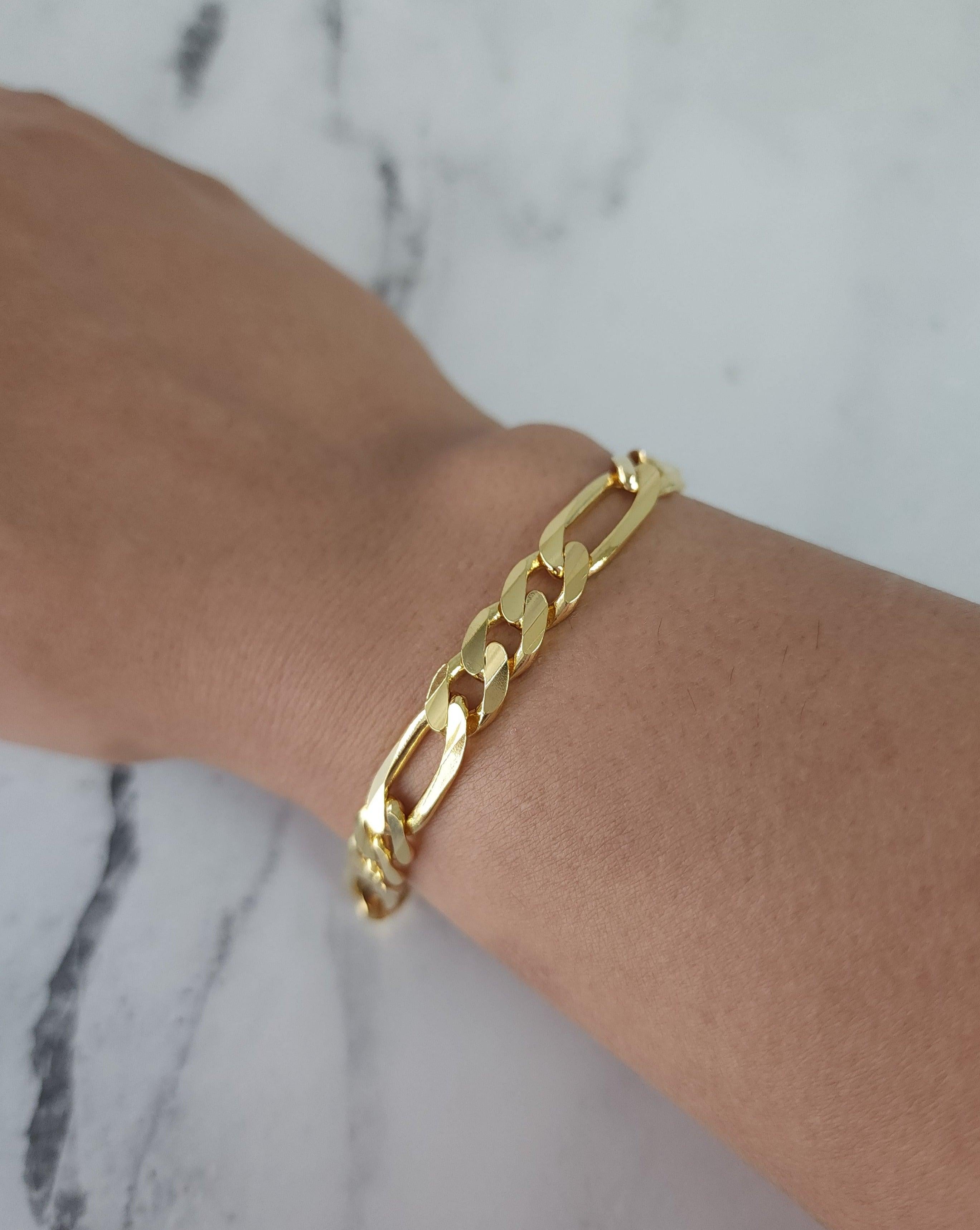 ♥ Riepilogo del prodotto ♥

Dettagli: Catena Figaro
Metallo: oro giallo 14k
Peso: 23 grammi
Lunghezza: 8 pollici
Larghezza: 8 mm

Oro massiccio, non riempito o placcato. 