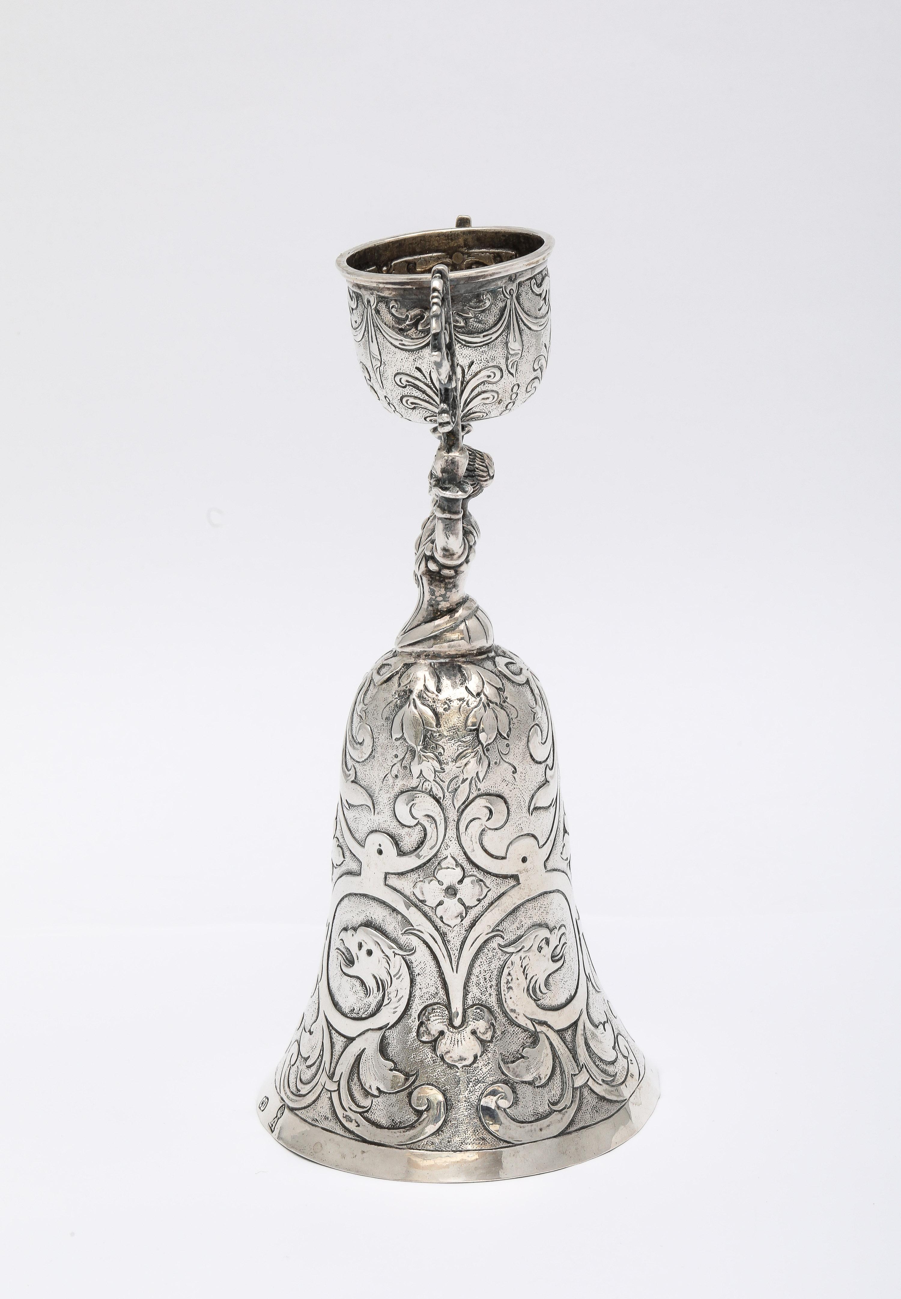 German !8th Century Continental Silver (.800) Wager/Marriage Cup For Sale