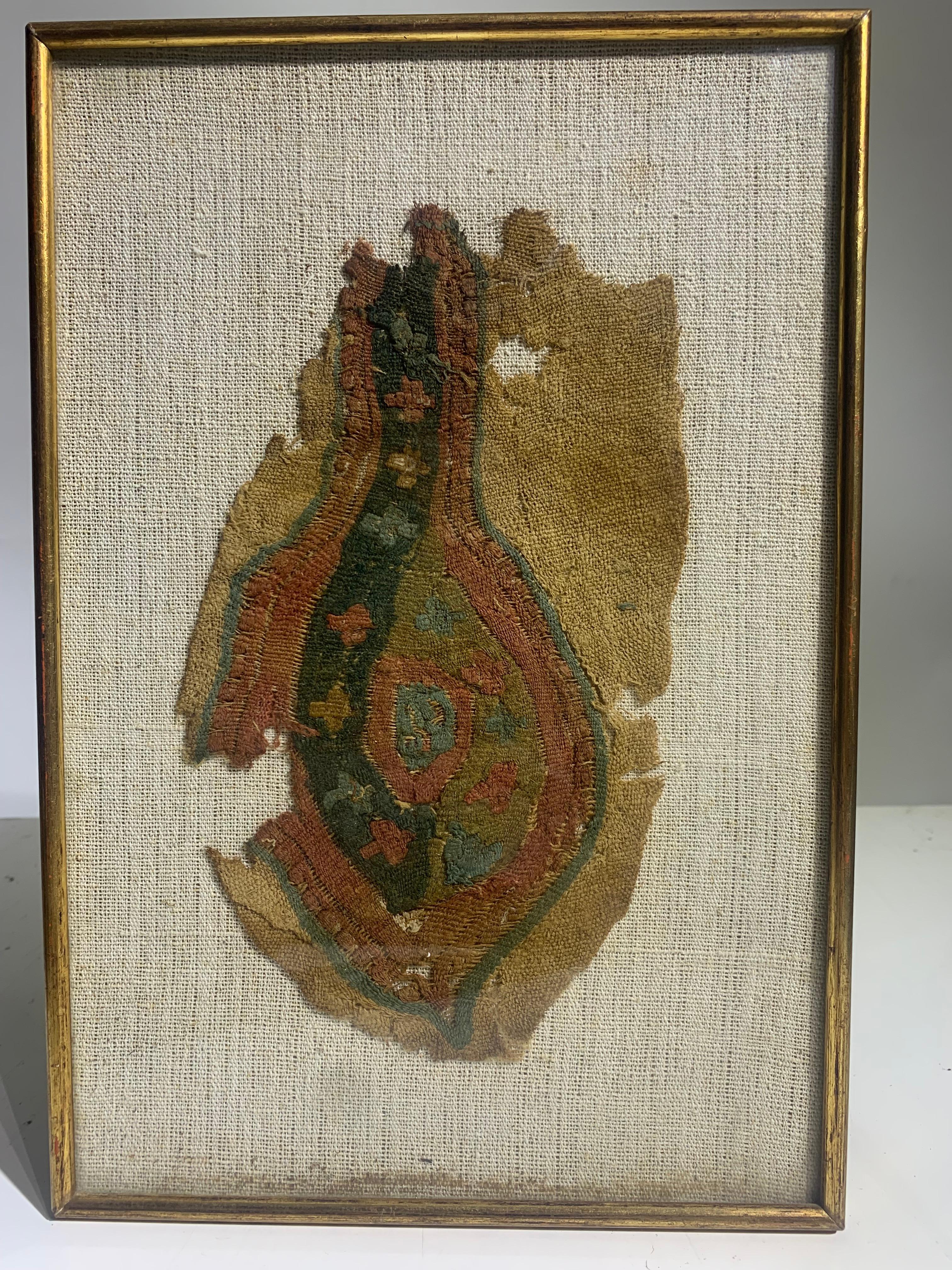 Coptic-Stoff des 8. Jahrhunderts (Handbemalt) im Angebot