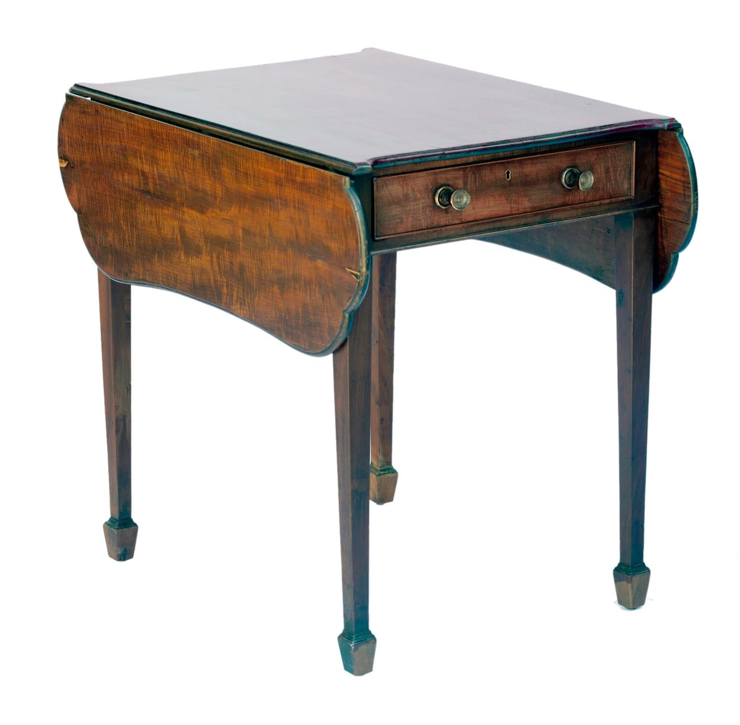 Early 18thC Pembroke Drop Leaf Side Table/Drawer For Sale