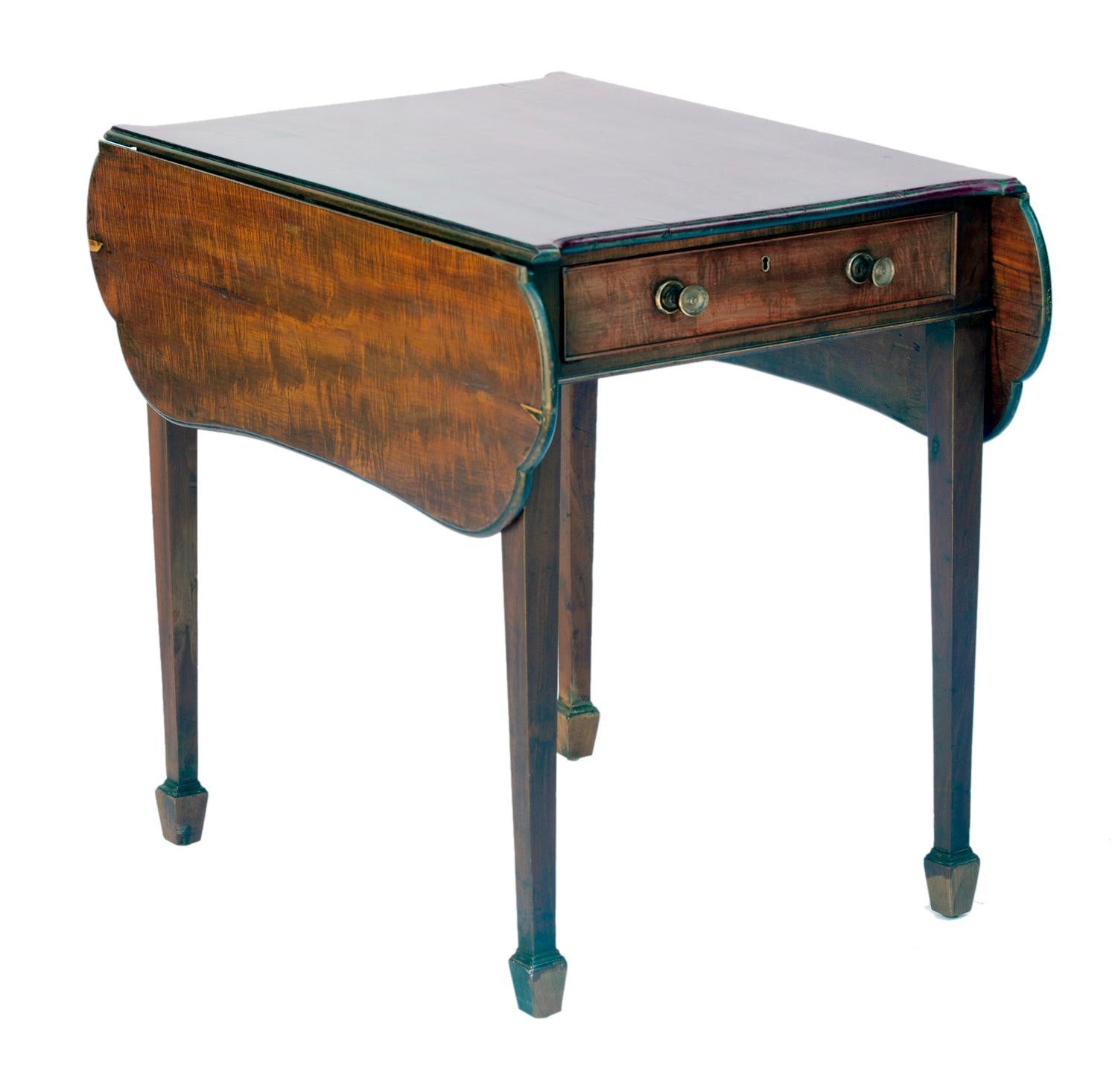 Early 18thC Pembroke Drop Leaf Side Table/Drawer