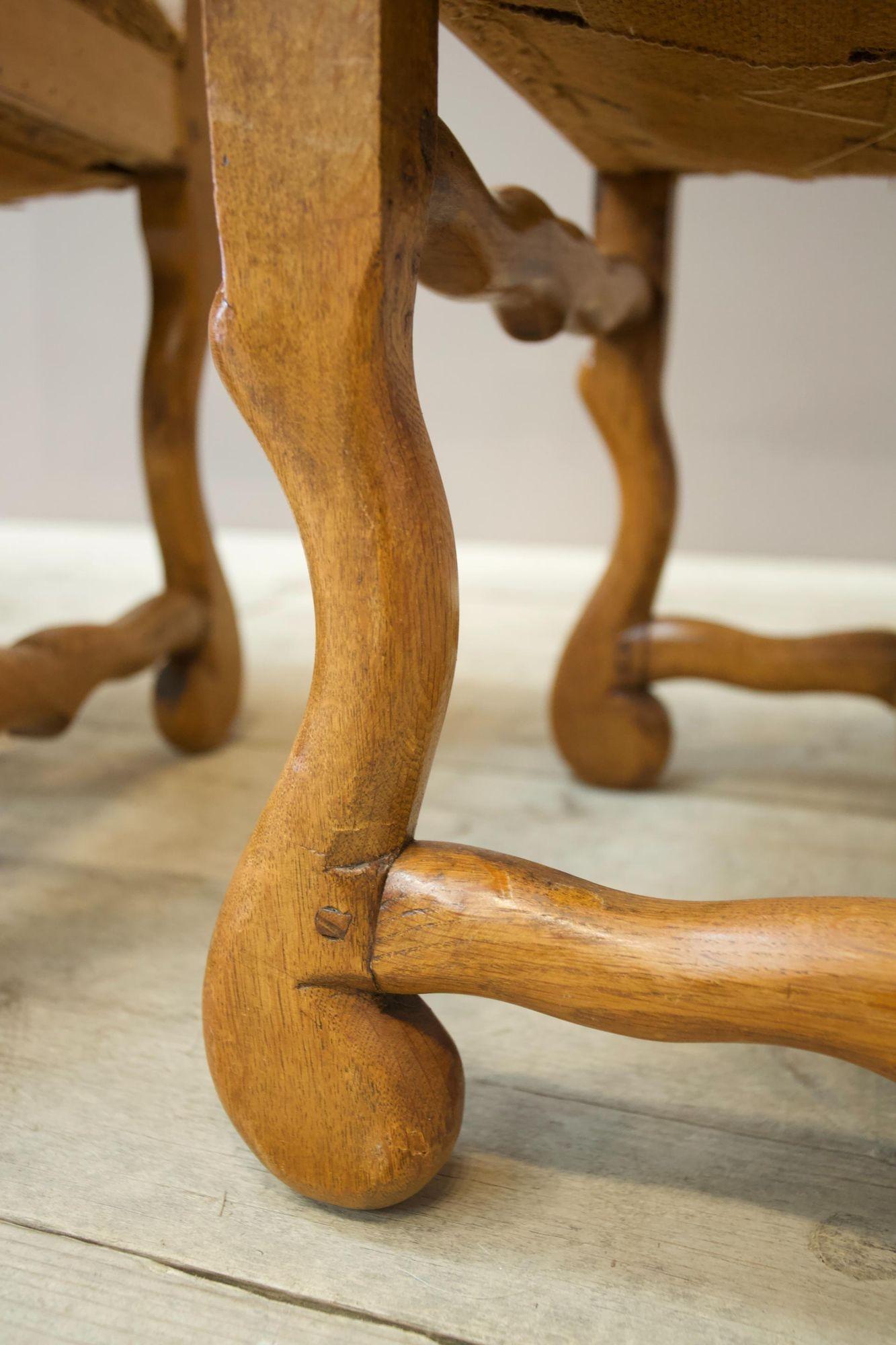 8x 20th century Oak Os de Mouton dining chairs 4