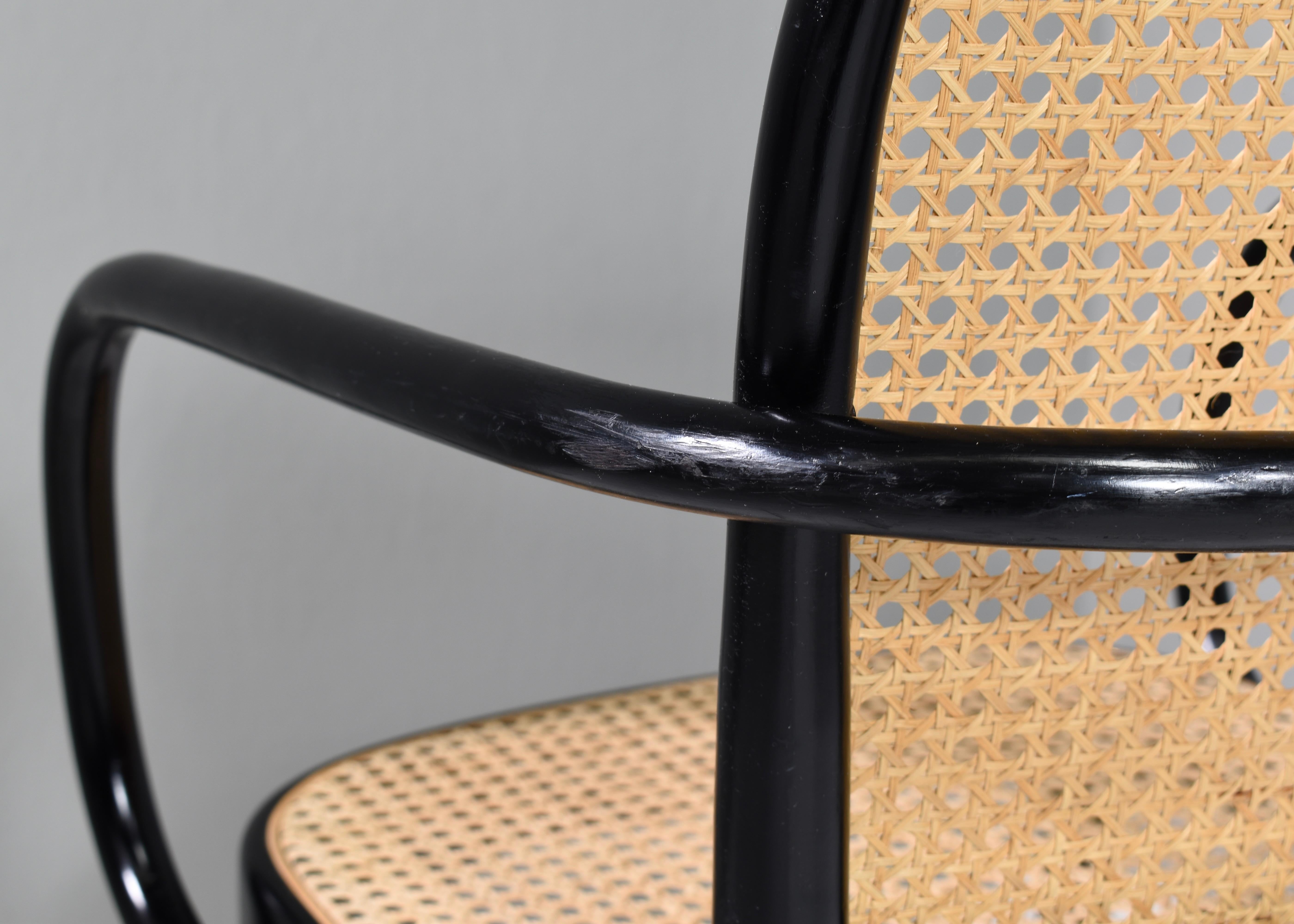 8x Thonet 811 Prague Armshairs by Josef Hoffmann in Bentwood and Cane – Austria For Sale 3