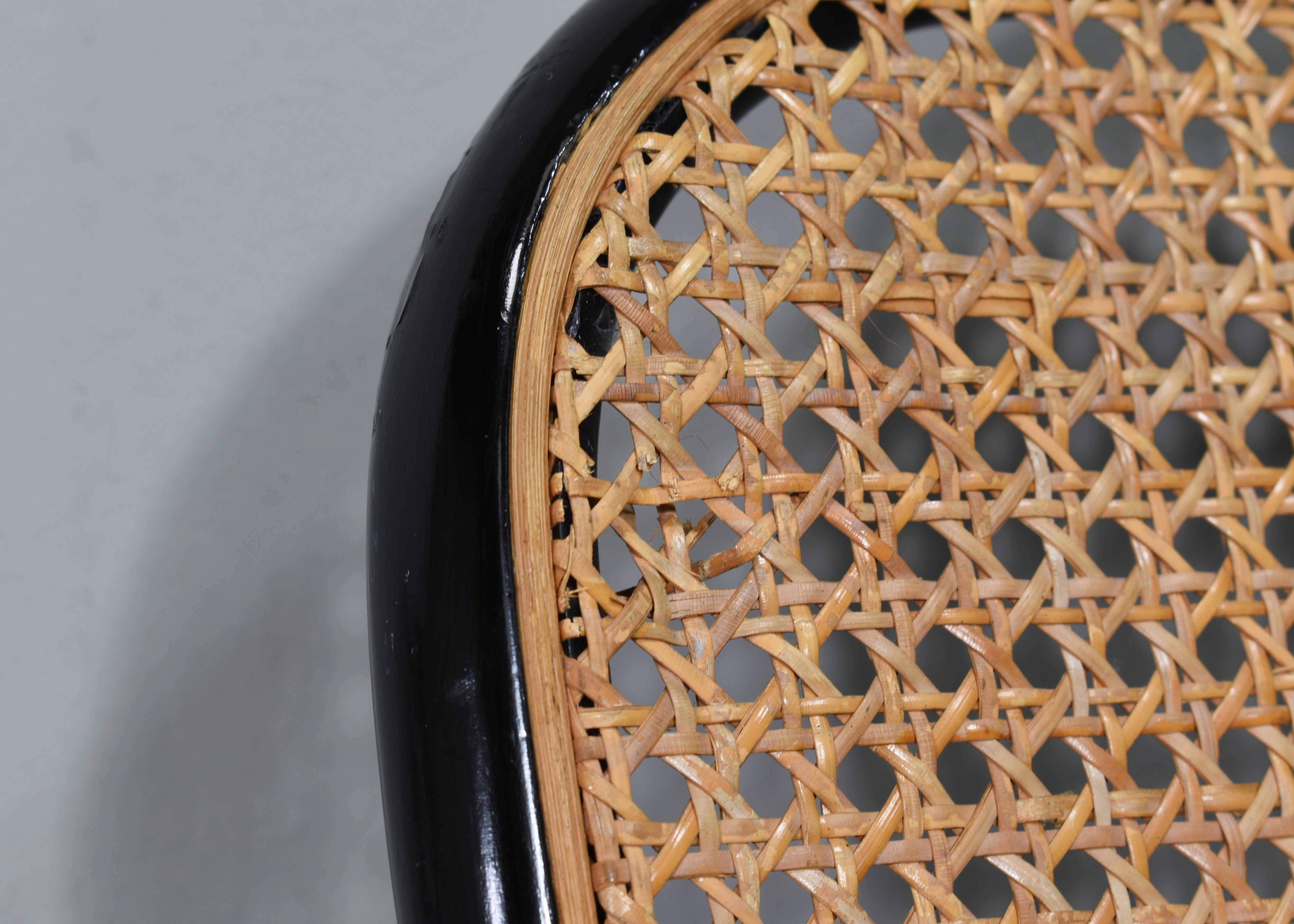 8x Thonet 811 Prague Armshairs by Josef Hoffmann in Bentwood and Cane – Austria For Sale 4