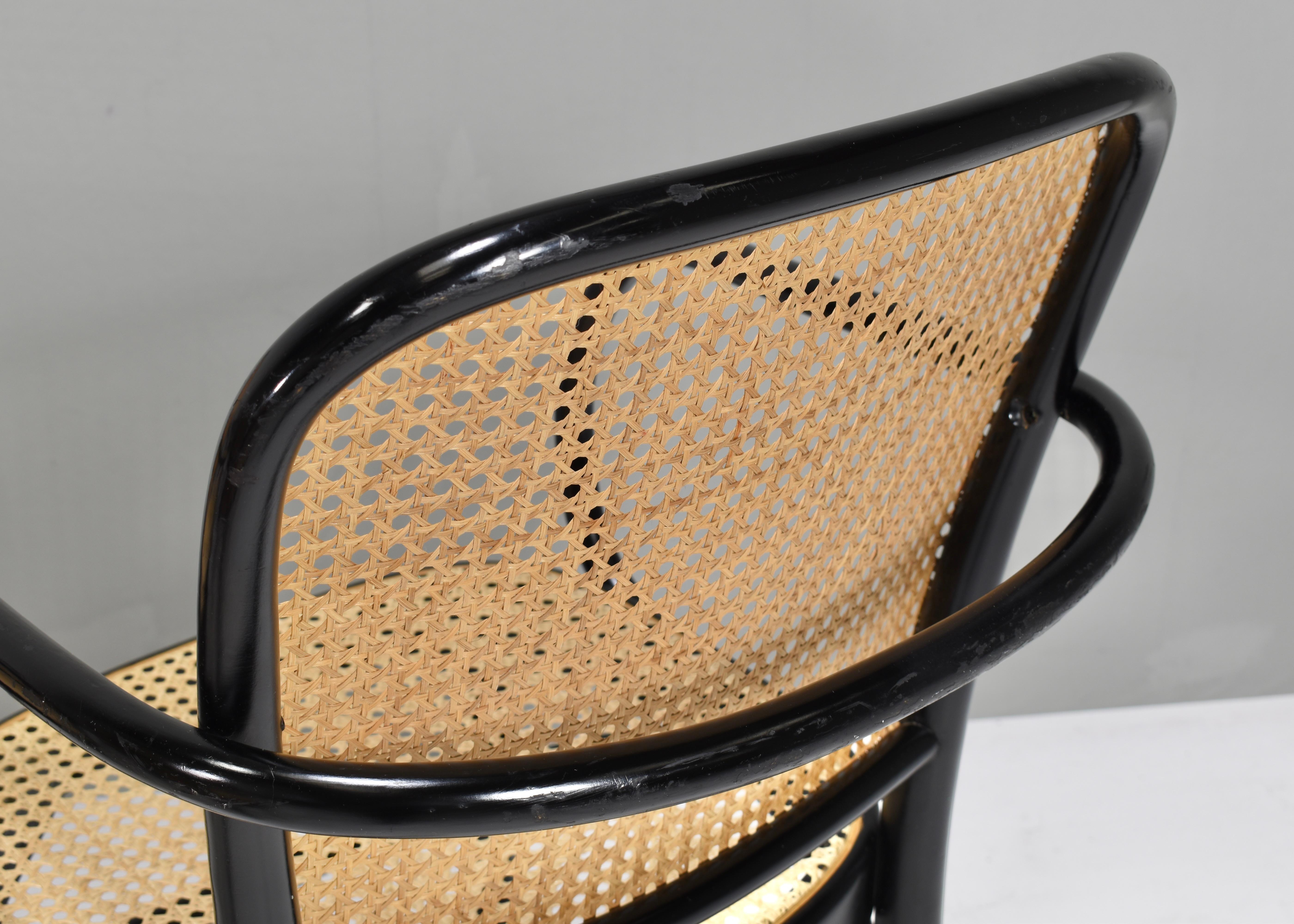 8x Thonet 811 Prague Armshairs by Josef Hoffmann in Bentwood and Cane – Austria For Sale 7