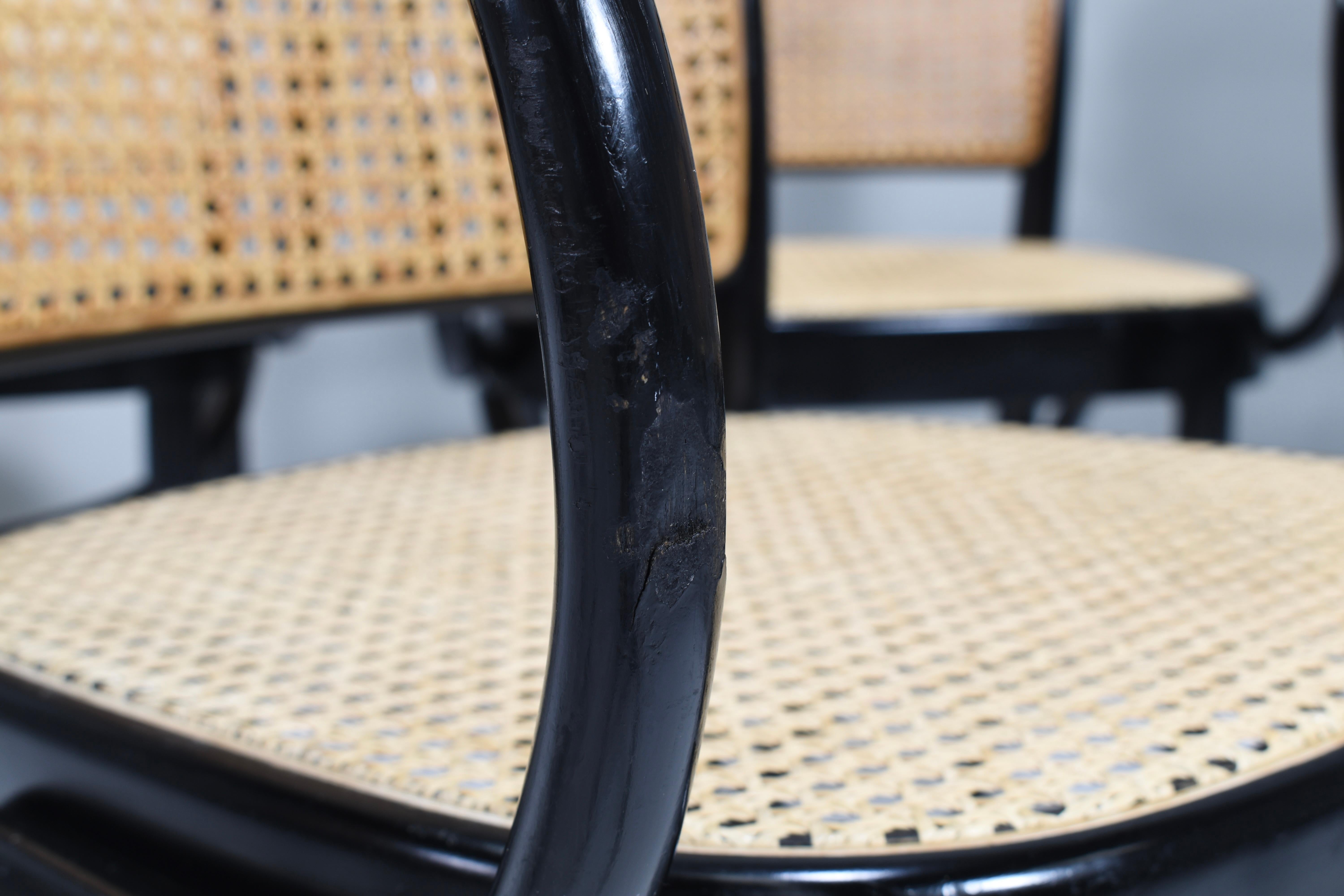 8x Thonet 811 Prague Armshairs by Josef Hoffmann in Bentwood and Cane – Austria For Sale 10